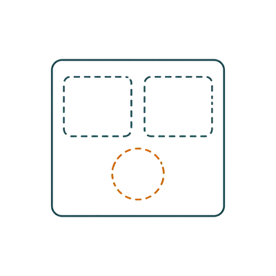 A card holding only empty dashed outlines