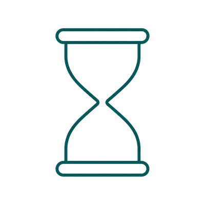 An hourglass with no sand inside